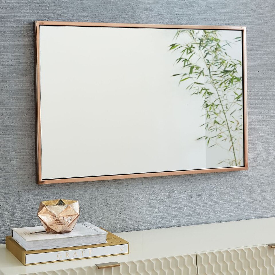 Metal Frame 91 cm Rectangular Mirror - West Elm Australia